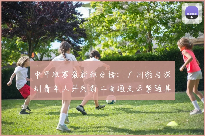 中甲联赛最新积分榜：广州豹与深圳青年人并列前二南通支云紧随其后